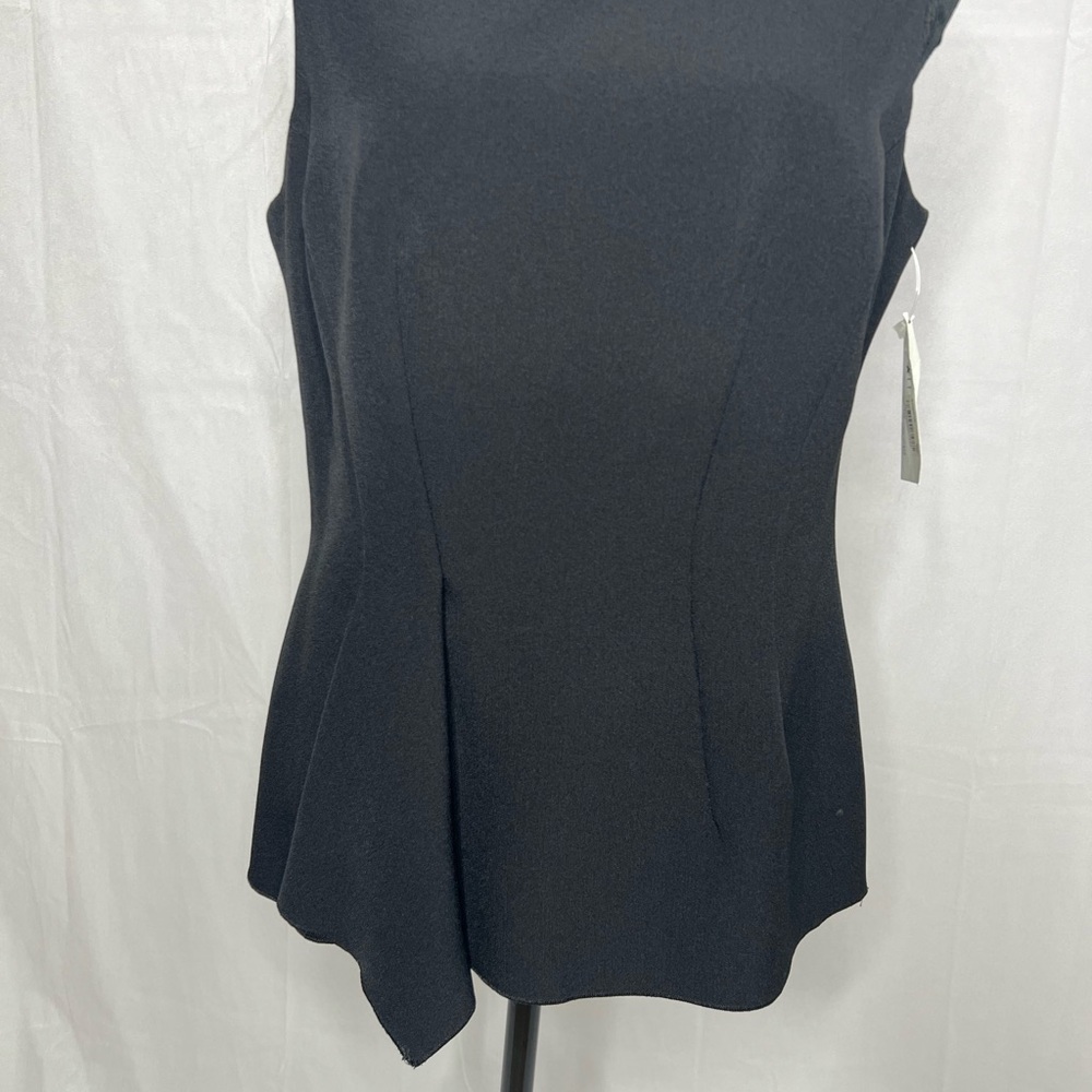 NWOT, 𝅺Women's ANNE KLEIN Black Sleeveless Blouse, SZ10.